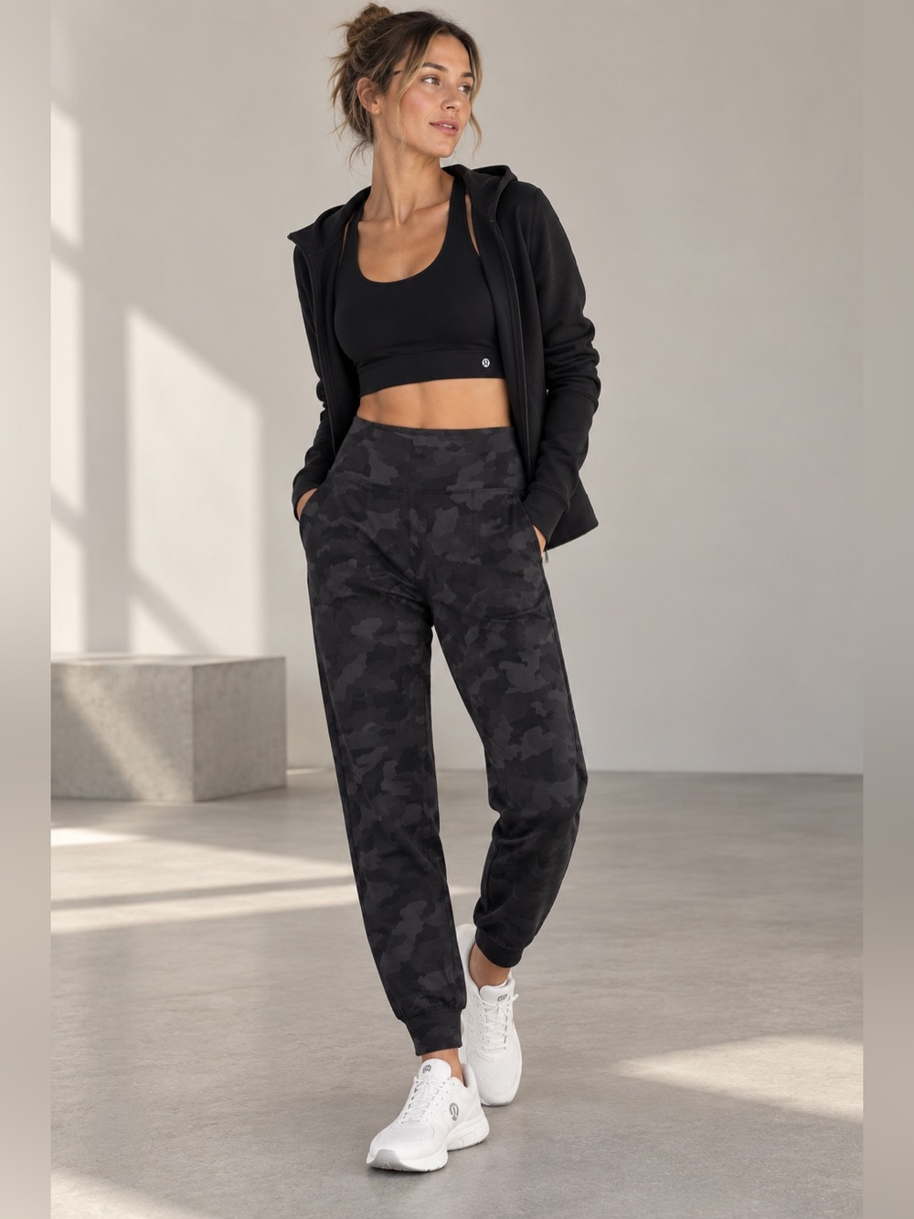Lululemon Adapted State High-Rise Jogger Black Camo Size 12 - Picture 2 of 5
